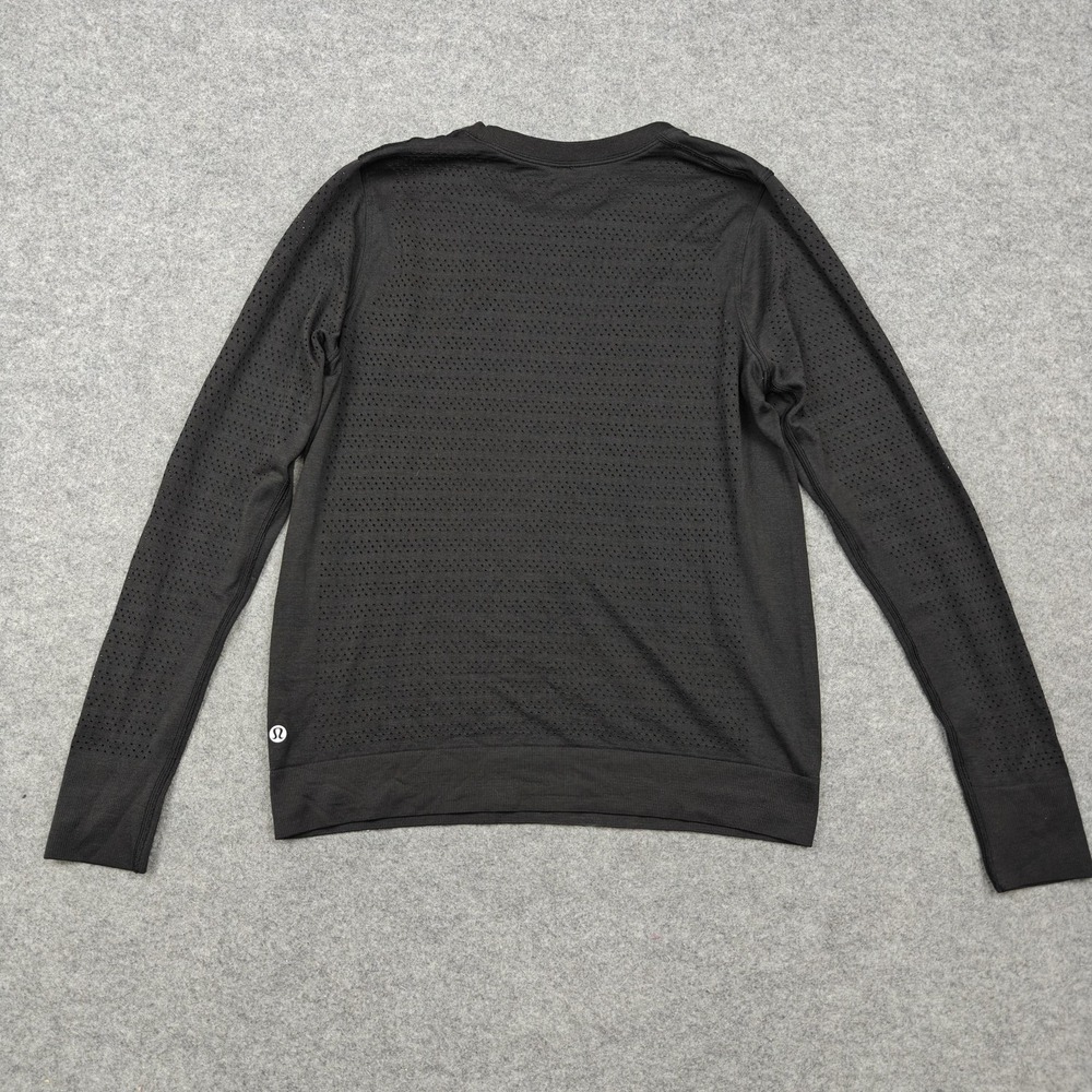 Lululemon Shirt Womens 6 Black Swiftly Tech Long Sleeve Seamless Running Gym - Picture 3 of 7